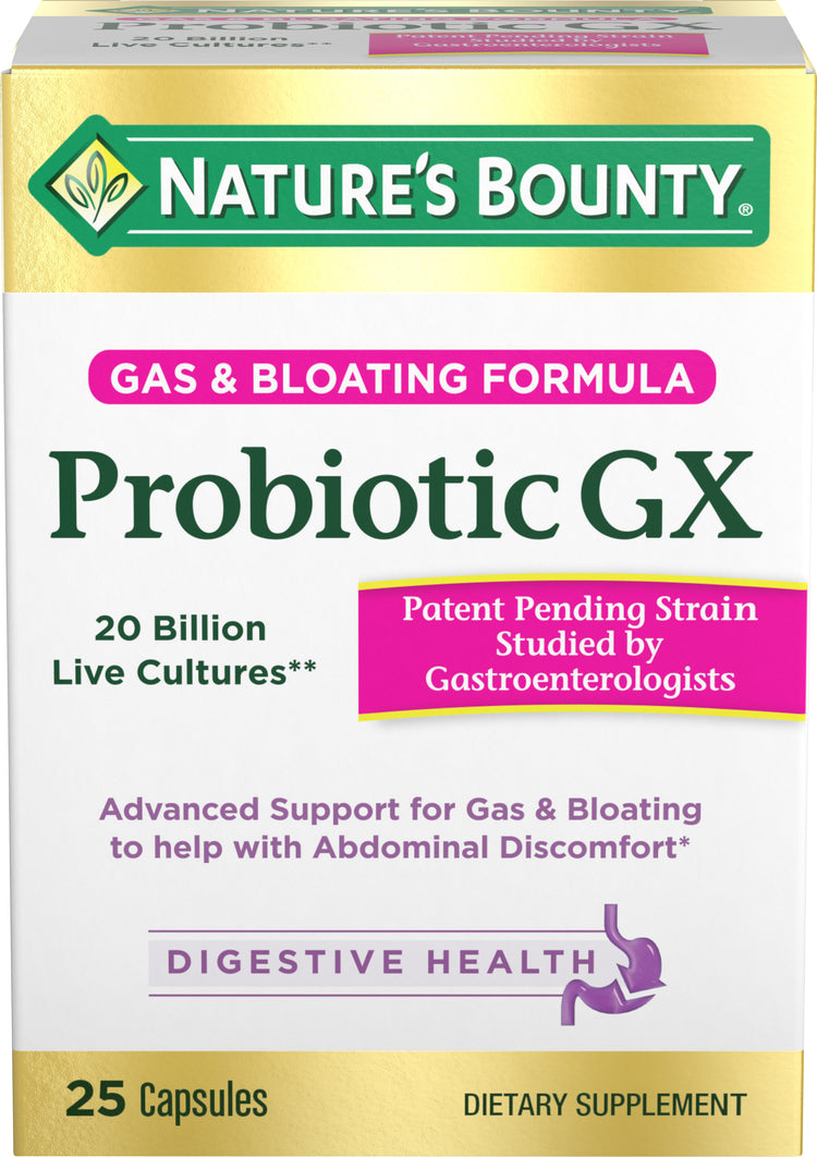 Nature's Bounty Probiotic GX Gas & Bloating Formula Capsules