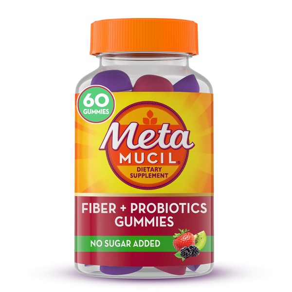Metamucil Fiber Gummies for Adults with Probiotics for Bloating Relief