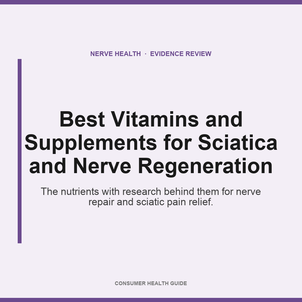Best vitamins and supplements for sciatica and nerve regeneration