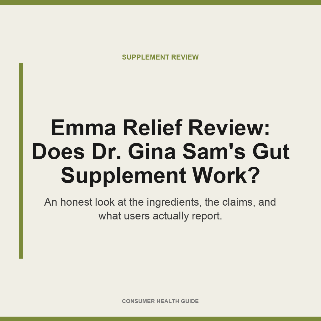 Emma Relief review: does Dr. Gina Sam's gut supplement actually work